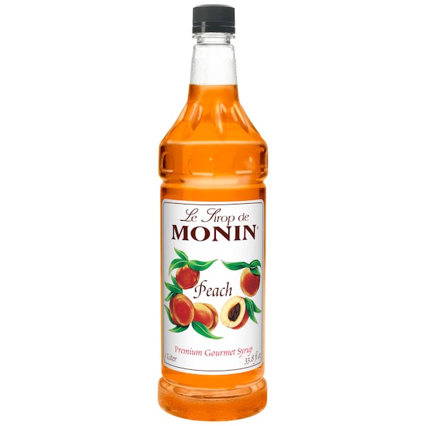 Monin Monin Kosher Peach 1 Liter Bottle, PK4 - M-FR036F