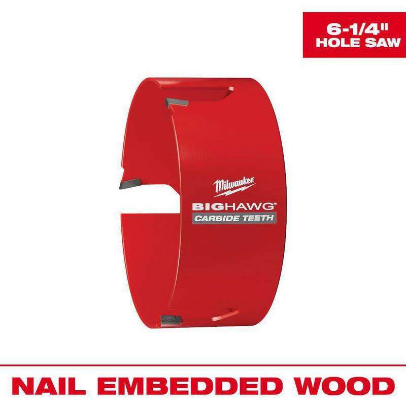 Milwaukee 6-1/4 pulgadas Big Hawg Sierra de Orificio de Carburo - 49-56-9275