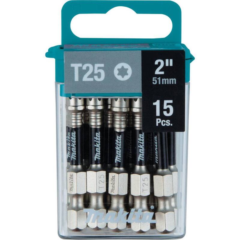 Makita IMPACT XPS T25 Torx 2 in. Power Bit (paquete de 15) - E-01074