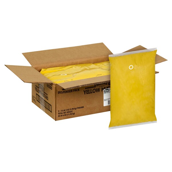 Heinz Kraft Heinz Kosher Mustard Dispenser Pack 1.5 gal. Bag, PK2 - 10013000652008