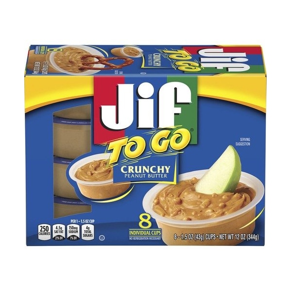 Smuckers Peanut Butter, Crunchy, Jif, 12oz, 8PK - SMU24130