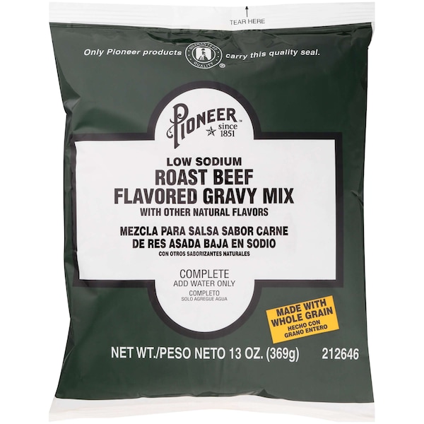 Pioneer Pioneer Low Sodium Roast Beef Flavored Gravy Mix 13 oz., PK6 - 212646