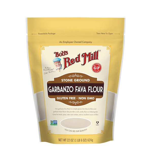 Bobs Red Mill Natural Foods Gluten Free Garbanzo And Fava Bean Flour 22 oz. Resealable Pouch, PK4 - 1605S224