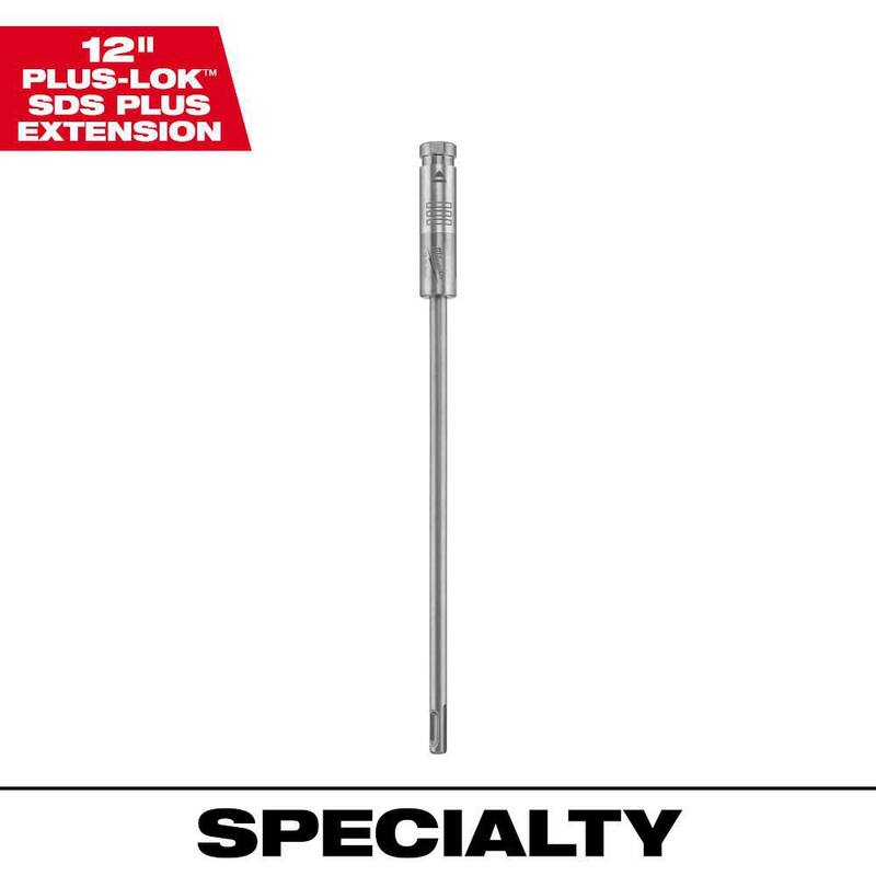 Extensión de broca de carburo Milwaukee PLUSLOK de 12 pulgadas SDS-PLUS - 48-20-6940