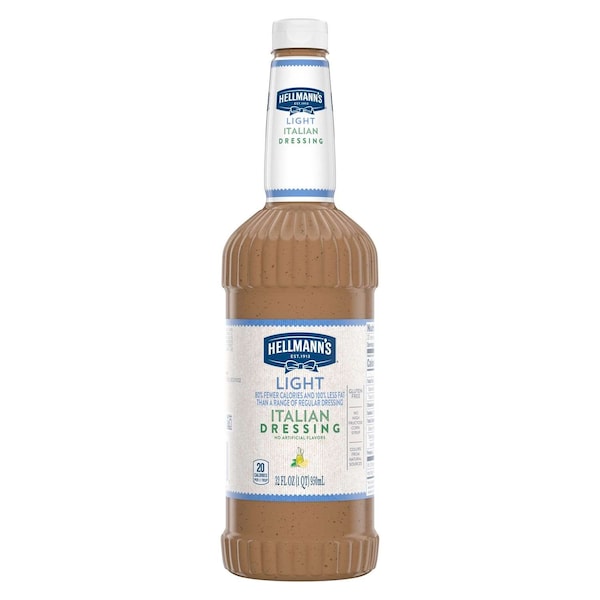 Hellmanns Light Italian Salad Dressing Salad Bar Bottles 32 fl. oz., PK6 - 84124078