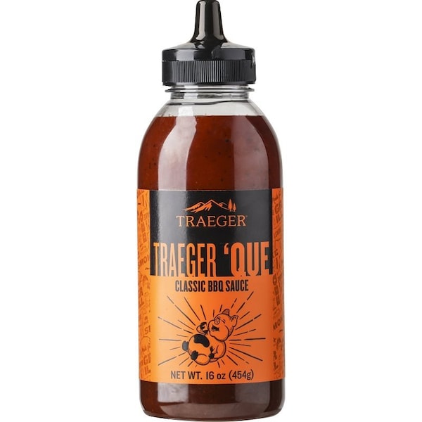 Traeger Que Savory BBQ Marinade, BBQ, Savory, 16 oz, Bottle - SAU063