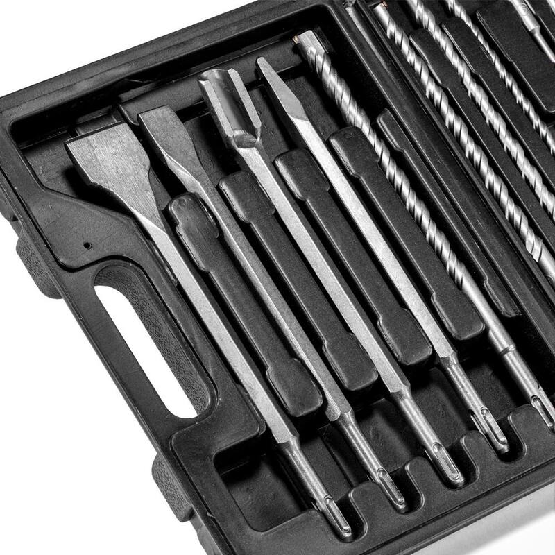 Set de Brocas Métricas para Taladro Rotativo y Cincel de Carburo de Tungsteno XtremepowerUS SDS-Plus (17 piezas) - 32605-XP