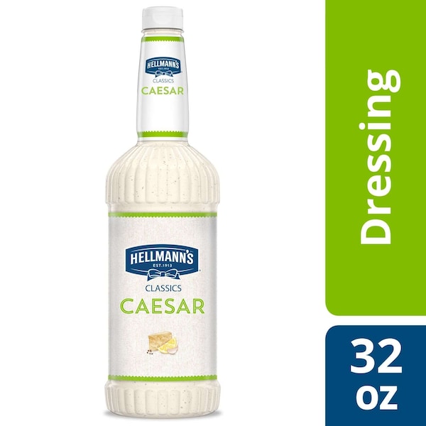 Hellmanns Cesar Salad Dressing Salad Bar Bottles 32 fl. oz., PK6 - 4800125674