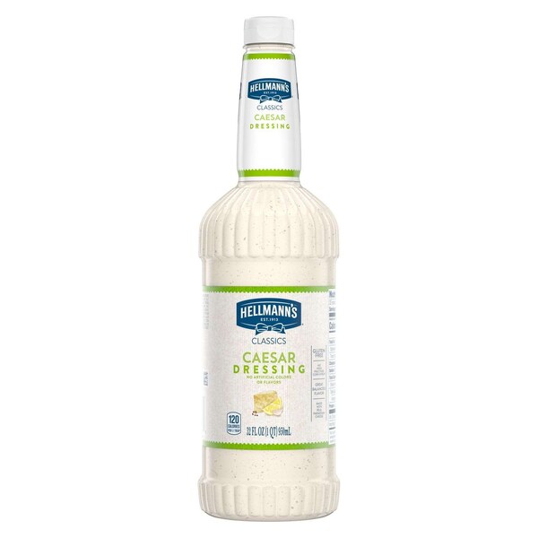 Hellmanns Cesar Salad Dressing Salad Bar Bottles 32 fl. oz., PK6 - 4800125674