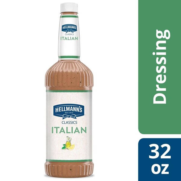 Hellmanns Italian Salad Dressing Salad Bar Bottles 32 fl. oz., PK6 - 84120325