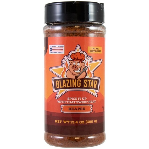Blazing Star Rub and Seasoning, Reaper, Sweet Heat, 13.4 oz - BZ00100-C