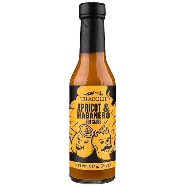 Traeger Hot Sauce, Apricot, Habanero Flavor, 875 oz Bottle - HOT003