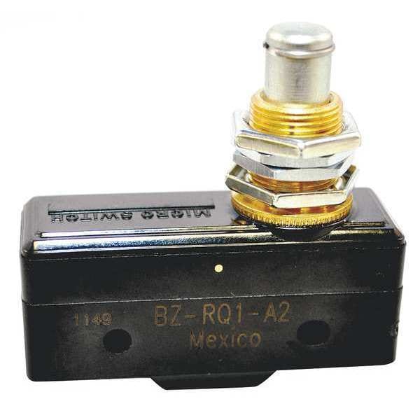 Interruptor de acción rápida industrial Honeywell, montaje en panel, actuador de émbolo, SPDT, calificación de contacto de 15A @ 240V AC - BZ-RQ1-A2