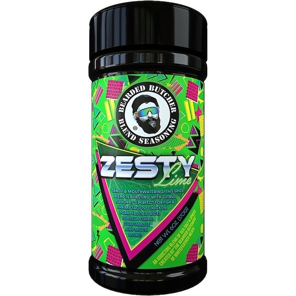 Bearded Butcher Zesty-6OZ Seasoning, Zesty Lime Blend, 6 oz - BB-0225