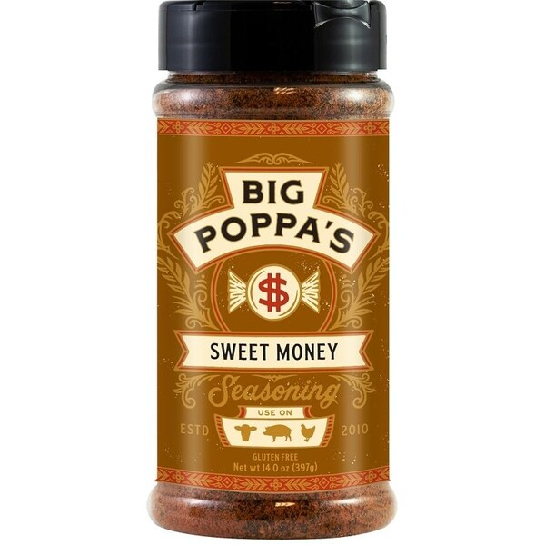 Big Poppas BBQ Rub, Sweet Money Flavor, 14 oz Shaker - OW86400-C