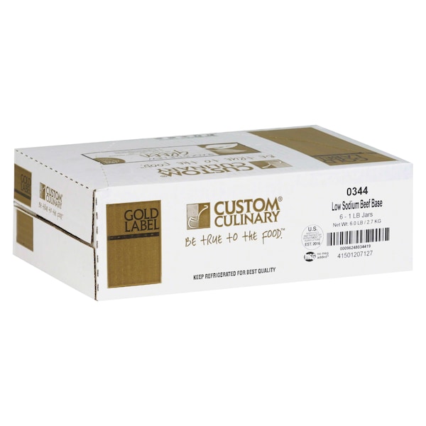 Gold Label Gold Label Low Sodium No MSG Added Beef Base 1lbs, PK6 - 03441EGLD