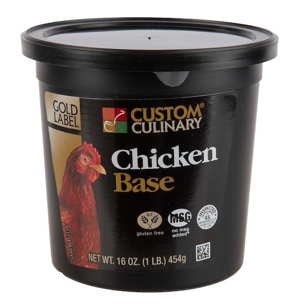 Gold Label Gold Label No MSG Added Chicken Base Paste 1lbs Tub, PK6 - 91171EGLD