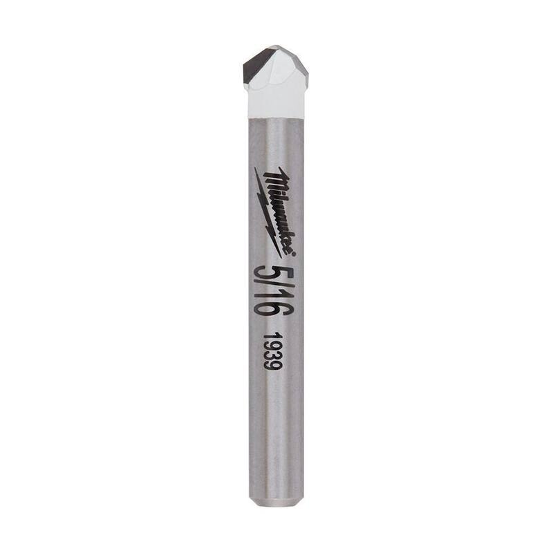 Broca de carburo de 5/16 pulgadas de Milwaukee para perforar piedra natural, granito, pizarra, cerámica y azulejos de vidrio - 48-20-8993