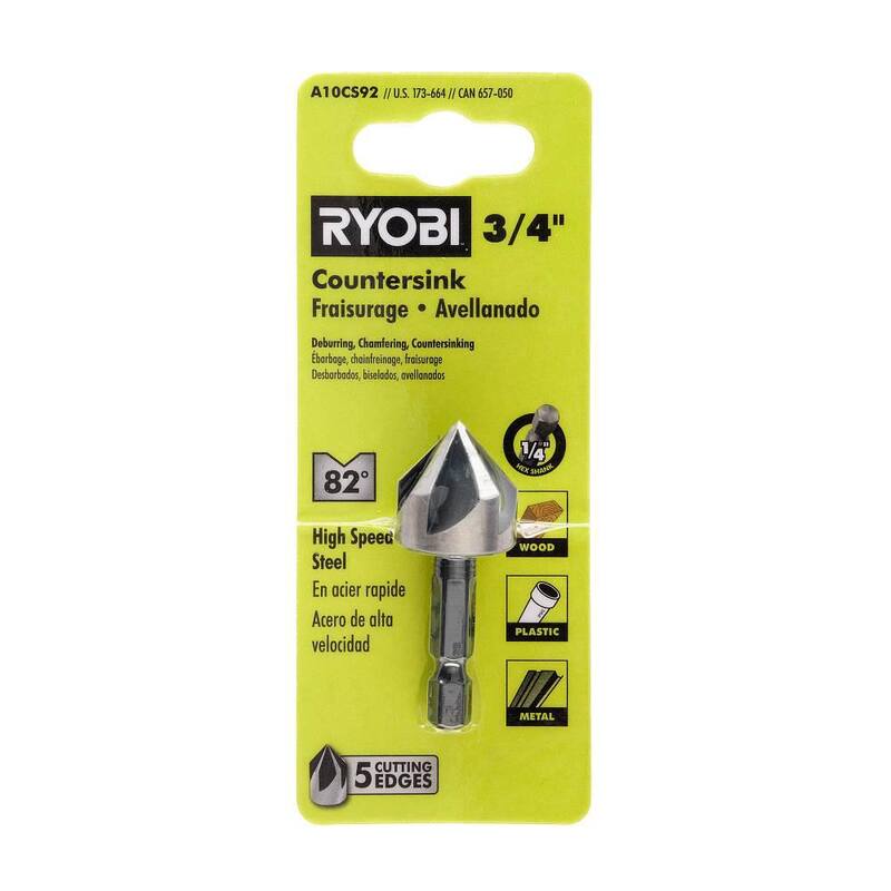 RYOBI 3/4 pulg. Avellanador de acero de alta velocidad - A10CS92