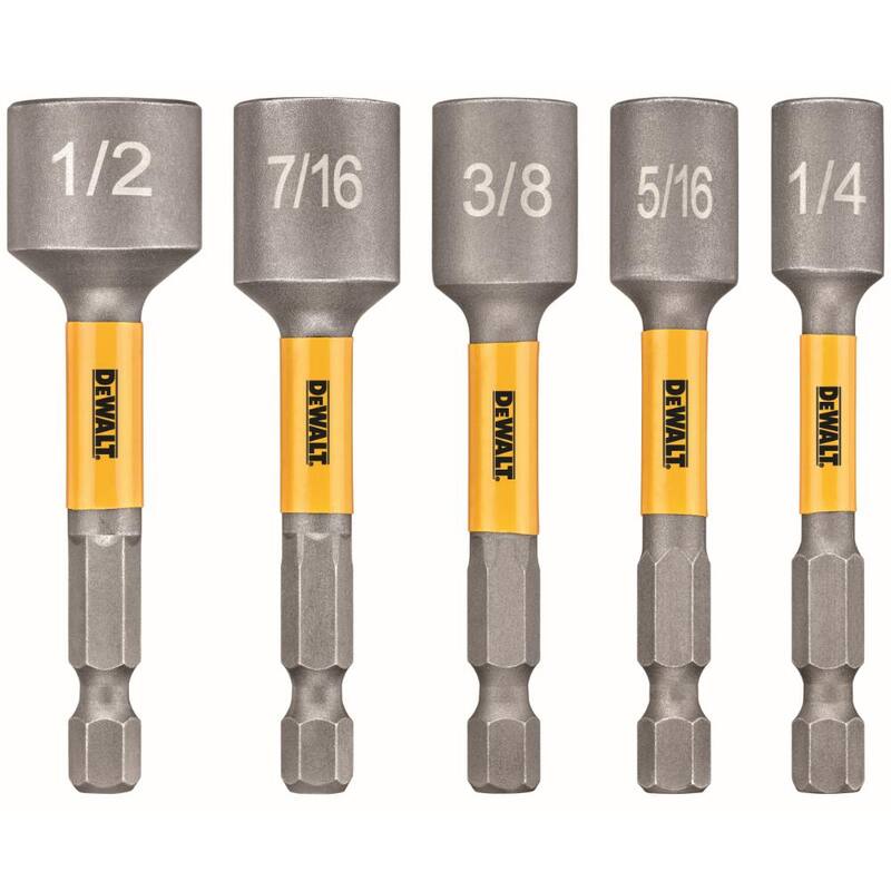 Juego de brocas para conducir tuercas de acero DEWALT MAX IMPACT (5 piezas) - DWATNDMI5
