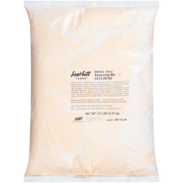 Foothill Farms Select Taco Seasoning 5lbs - V413-05190