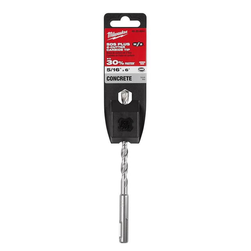 Broca de Carburo SDS-PLUS de 2 cortes de 5/16 pulg. x 6 pulg. Milwaukee - 48-20-8241