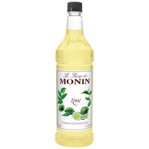 Monin Monin Lime Syrup 1 Liter Bottle, PK4 - M-FR029F