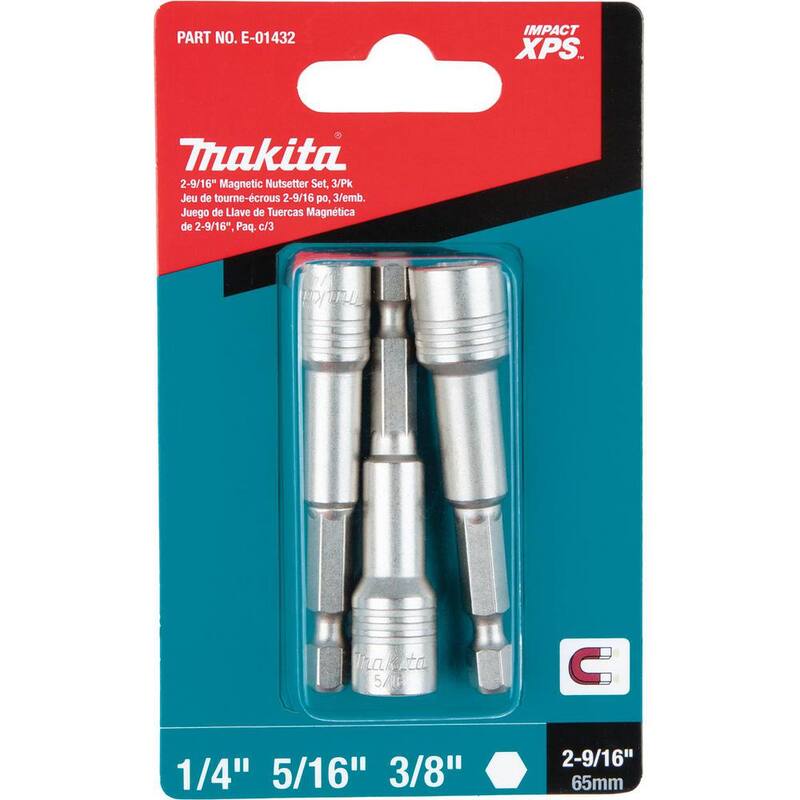 Makita IMPACT XPS 2-9/16 in. Magnetic Nutsetter Mix 3/PK (Conjunto de 3 piezas) - E-01432