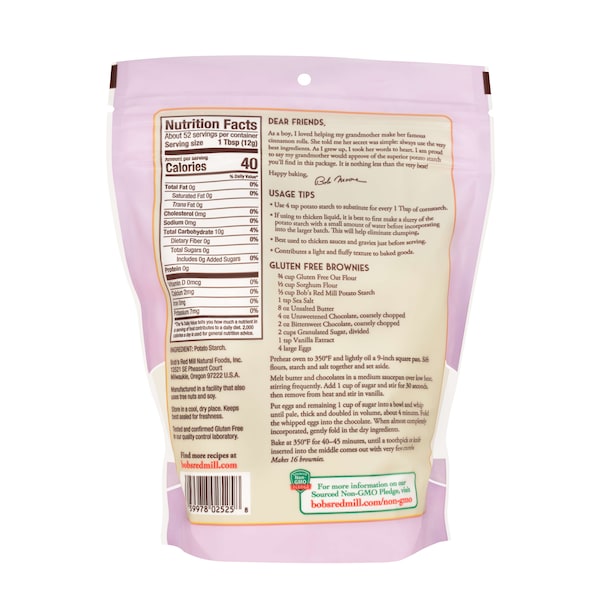 Bobs Red Mill Natural Foods Bob's Red Mill Potato Starch 22 oz. Bag, PK4 - 1444S224