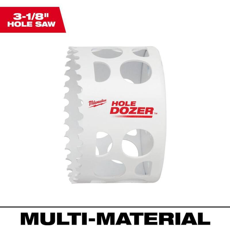 Broca perforadora bimetálica Milwaukee de 3-1/8 pulgadas - 49-56-9638