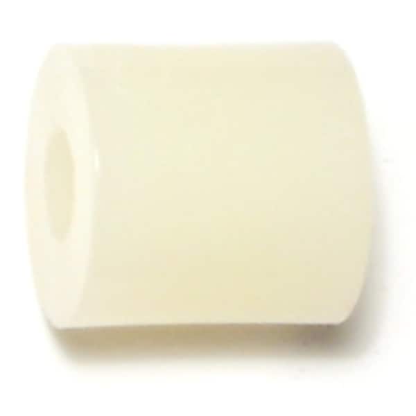 Midwest Fastener Round Spacer, #10 Screw Size, Nylon, 1/2 in Overall Lg, 25 PK - 65801