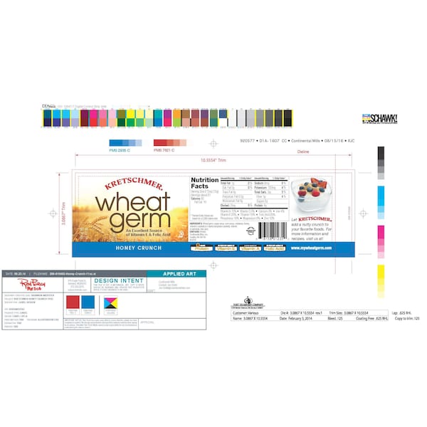 Kretschmer Kretschmer Honey Crunch Wheat Germ, PK12 - 759-4200