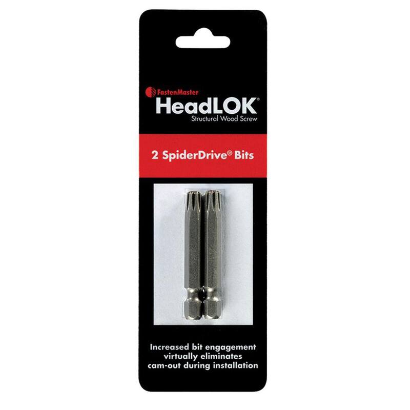 FastenMaster HeadLOK SpiderDrive Bits - Llave de estrella de 8 puntas para tornillos FastenMaster HeadLOK (paquete de 2) - FMSPIDER3-2PK