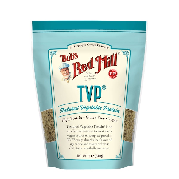 Bobs Red Mill Natural Foods Textured Vegetable Protein 12 oz. Resealable Pouches, PK4 - 1545S124