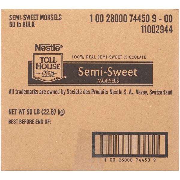 Tollhouse Tollhouse Standard Semi-Sweet Chocolate Morsels 50lbs - 10028000744509