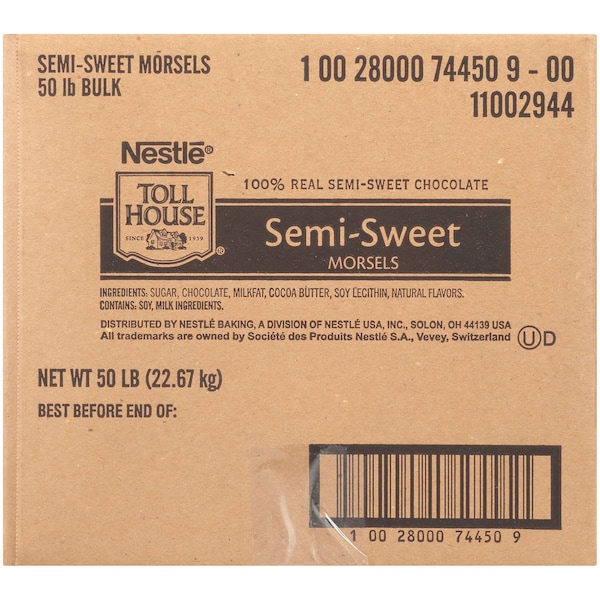 Tollhouse Tollhouse Standard Semi-Sweet Chocolate Morsels 50lbs - 10028000744509