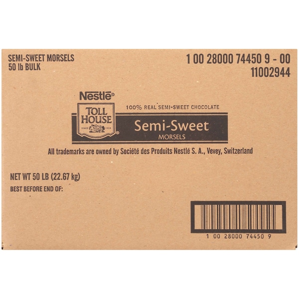Tollhouse Tollhouse Standard Semi-Sweet Chocolate Morsels 50lbs - 10028000744509