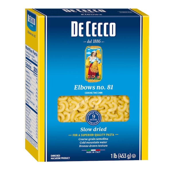 De Cecco De Cecco No. 81 Elbows 1lbs, PK20 - VSA0081