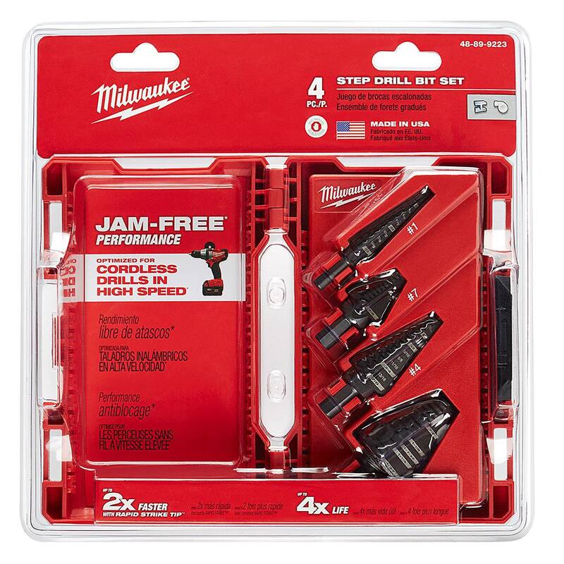 Set de brocas escalonadas de óxido negro Milwaukee (4 piezas) - 48-89-9223