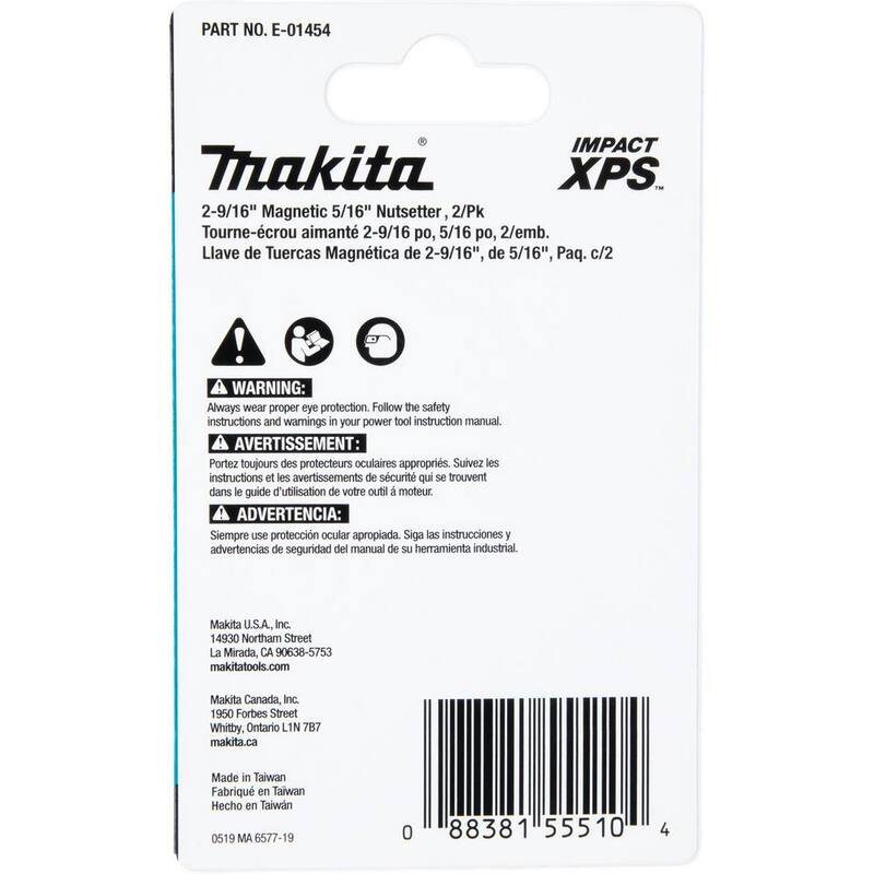Makita IMPACT XPS 2-9/16 pulg. Magnetic 5/16 pulg. Nutsetter (paquete de 2) - E-01454