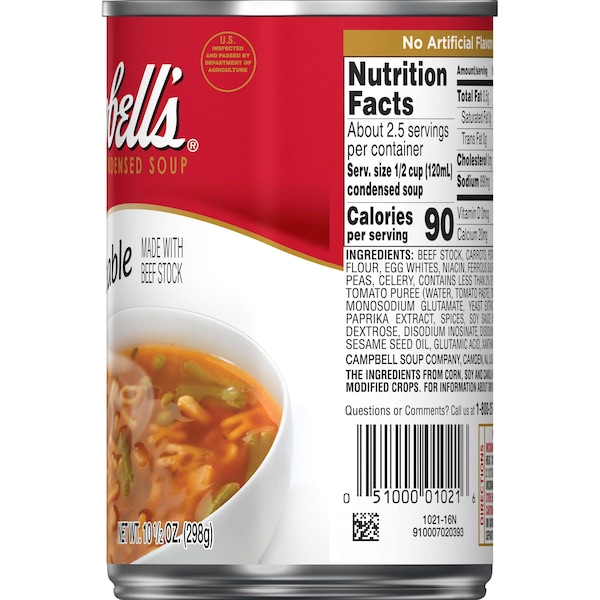 Campbells Campbell's Condensed Soup Red & White Vegetable 10.5 oz. Can, PK12 - 000017965
