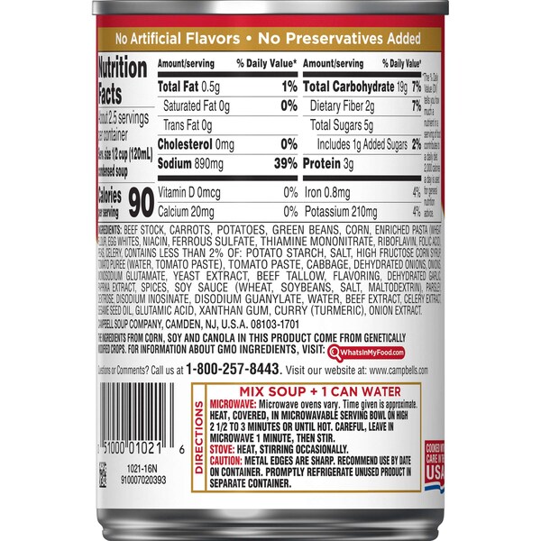 Campbells Campbell's Condensed Soup Red & White Vegetable 10.5 oz. Can, PK12 - 000017965