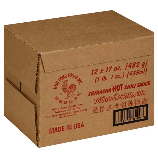 Huy Fong Huy Fong Sriracha Chili Sauce 17 oz., PK12 - HF SR17