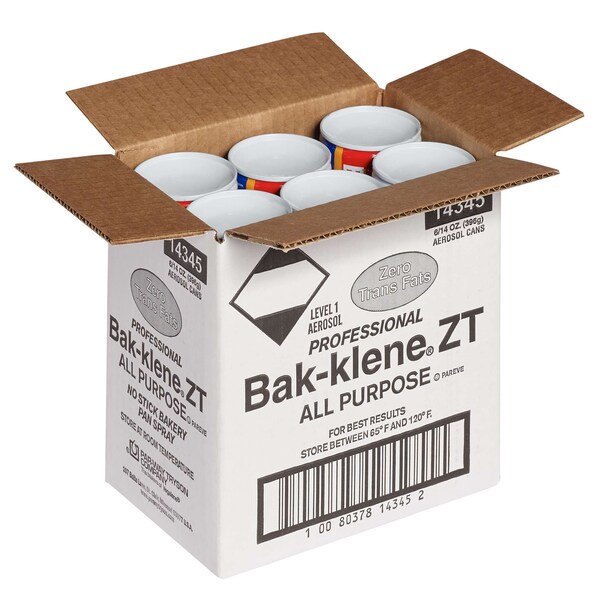 Bak-Klene All Purpose Bakery Release And Pan Spray 14 oz. Aerosol, PK6 - 14345