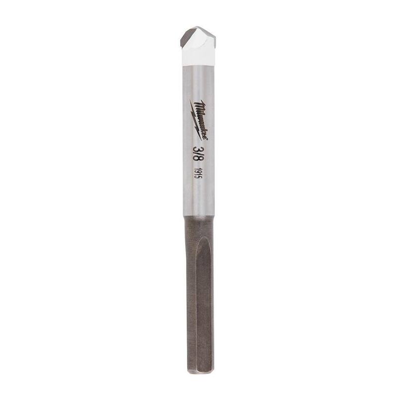 Broca de carburo de 3/8 pulg. de Milwaukee para perforar piedra natural, granito, pizarra, cerámica y azulejos de vidrio - 48-20-8994
