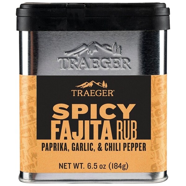 Traeger Spicy Fajita Rub, Spicy, Savory, 6.5 oz Tin - SPC217