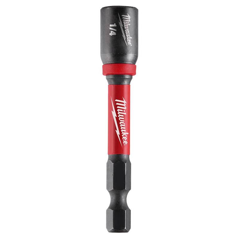 - Llave de tuercas magnética de acero de aleación Milwaukee SHOCKWAVE Impact Duty de 1/4 de pulgada x 2-9/16 pulgadas (paquete de 1) - 49-66-4532