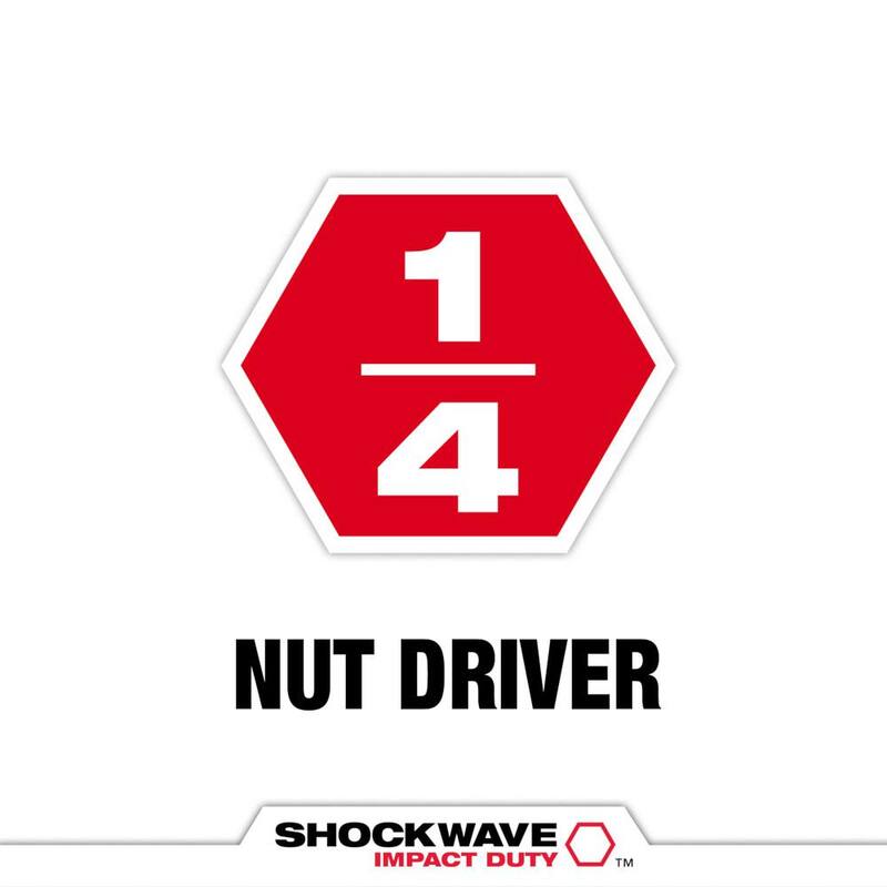 - Llave de tuercas magnética de acero de aleación Milwaukee SHOCKWAVE Impact Duty de 1/4 de pulgada x 2-9/16 pulgadas (paquete de 1) - 49-66-4532