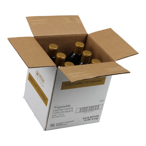 Gold Label True Foundations Added Liquid Vegetable Stock Concentrate 2lbs, PK6 - 68101AGLD