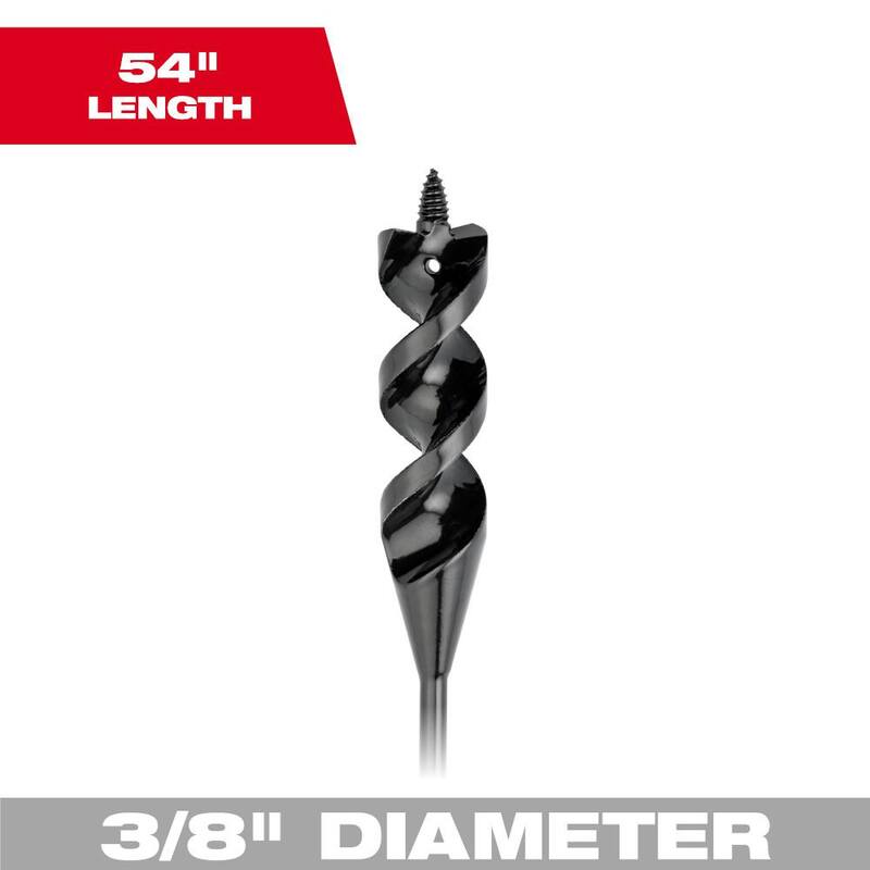 Broca de cable de 3/8 pulgadas x 54 pulgadas de Milwaukee - 48-13-8237